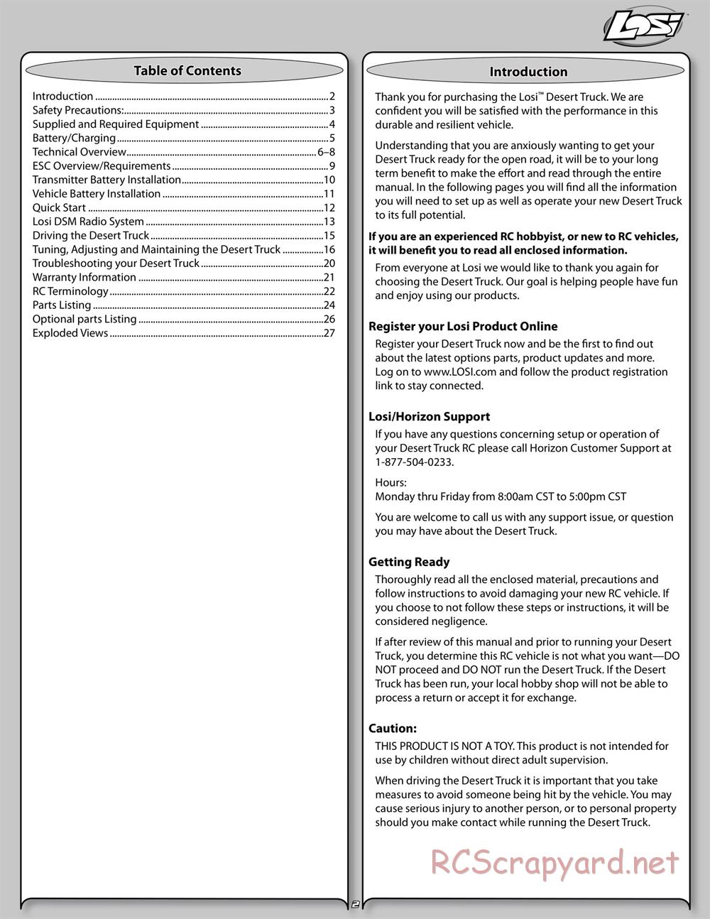 Team Losi - Desert Truck - Manual - Page 2