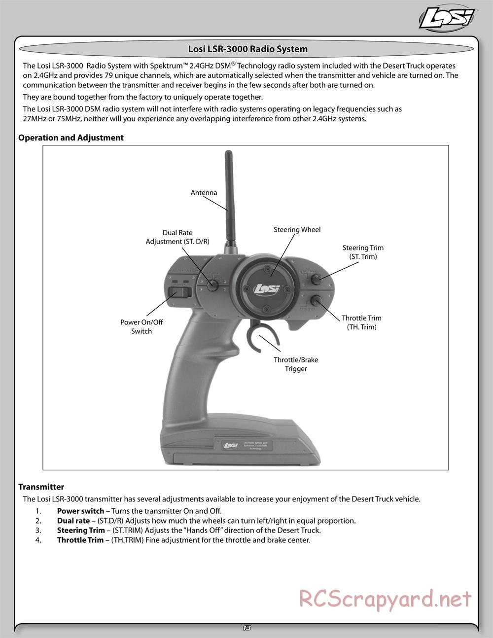 Team Losi - Desert Truck - Manual - Page 13