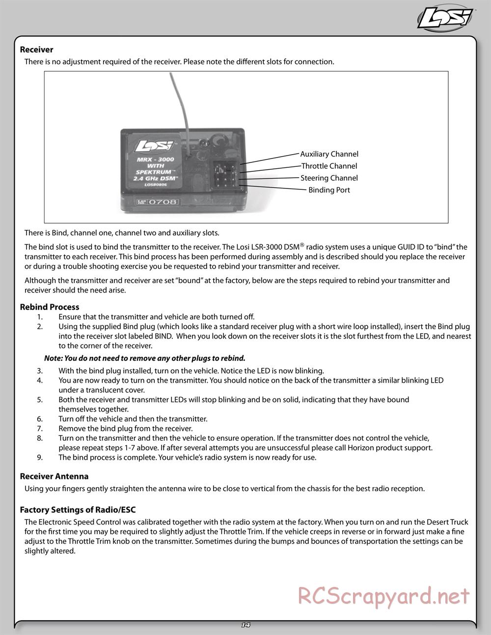 Team Losi - Desert Truck - Manual - Page 14