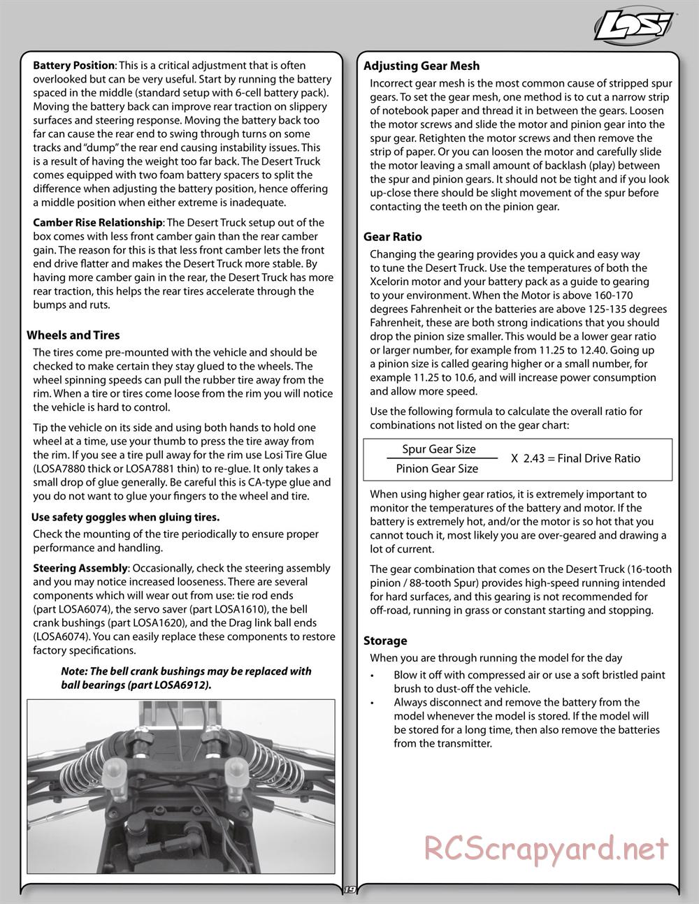 Team Losi - Desert Truck - Manual - Page 19