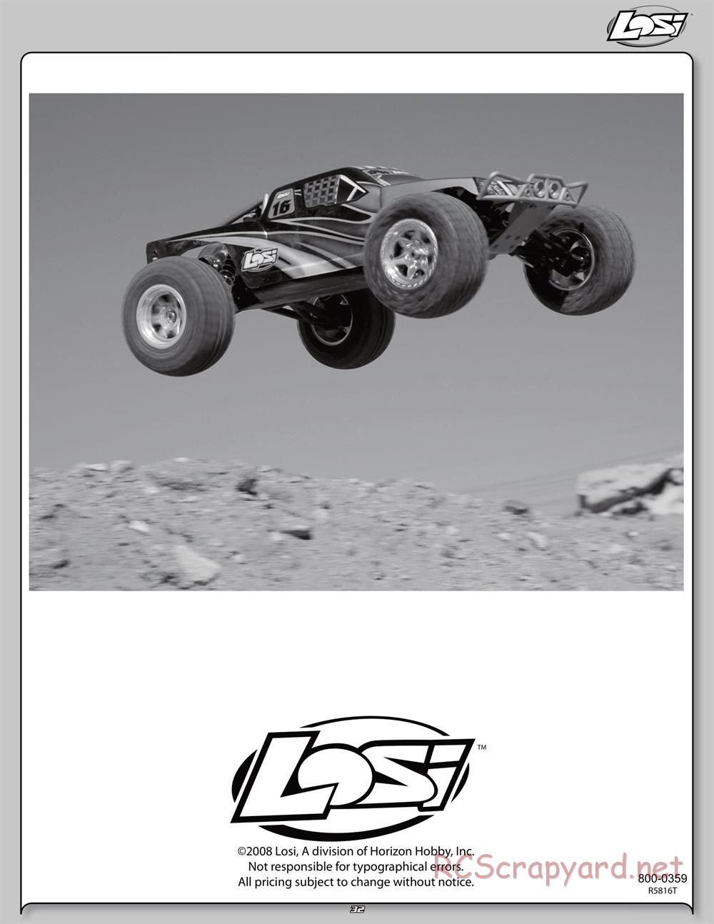 Team Losi - Desert Truck - Manual - Page 32