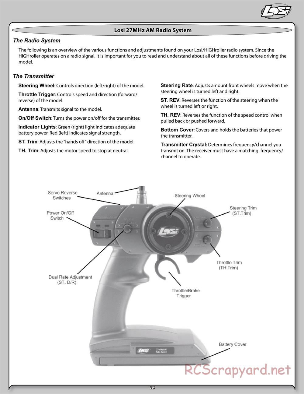 Team Losi - High Roller - Manual - Page 12