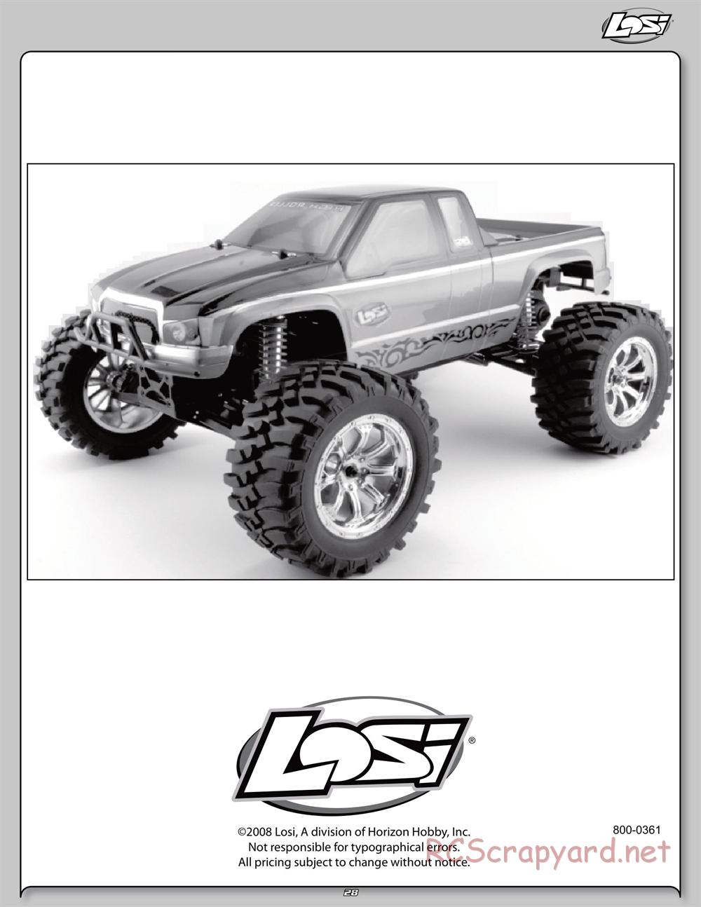 Team Losi - High Roller - Manual - Page 28