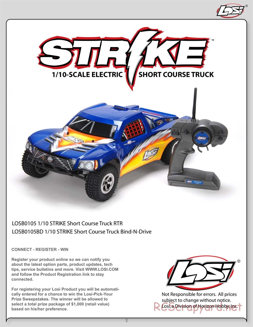 Team Losi - Strike - Manual - Page 1