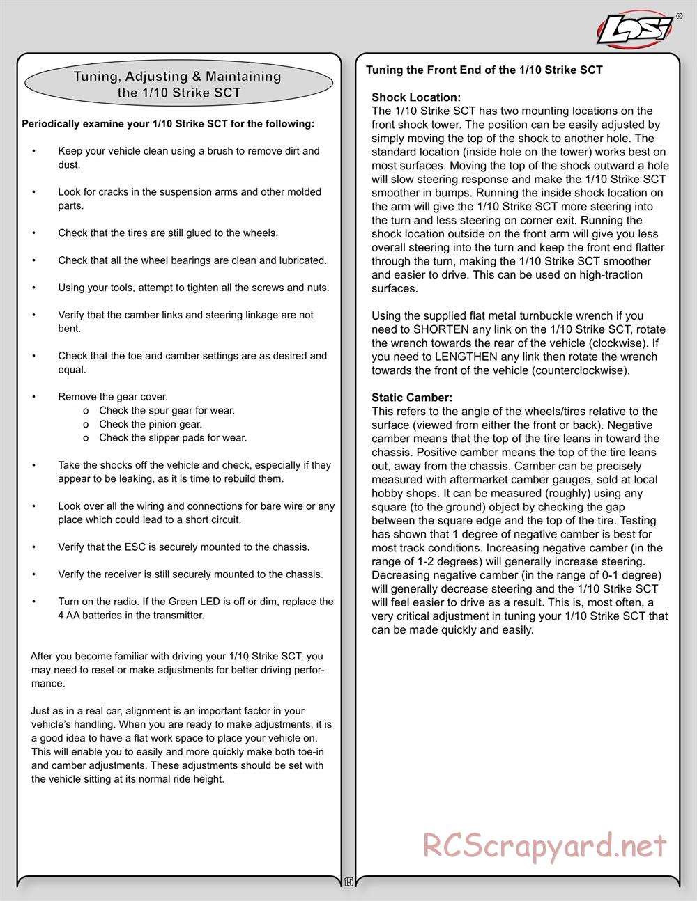 Team Losi - Strike - Manual - Page 15