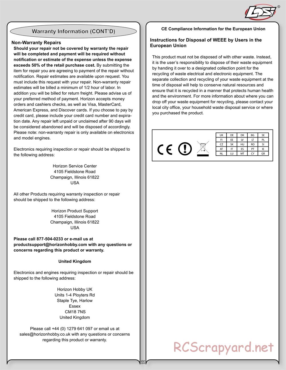 Team Losi - Strike - Manual - Page 21