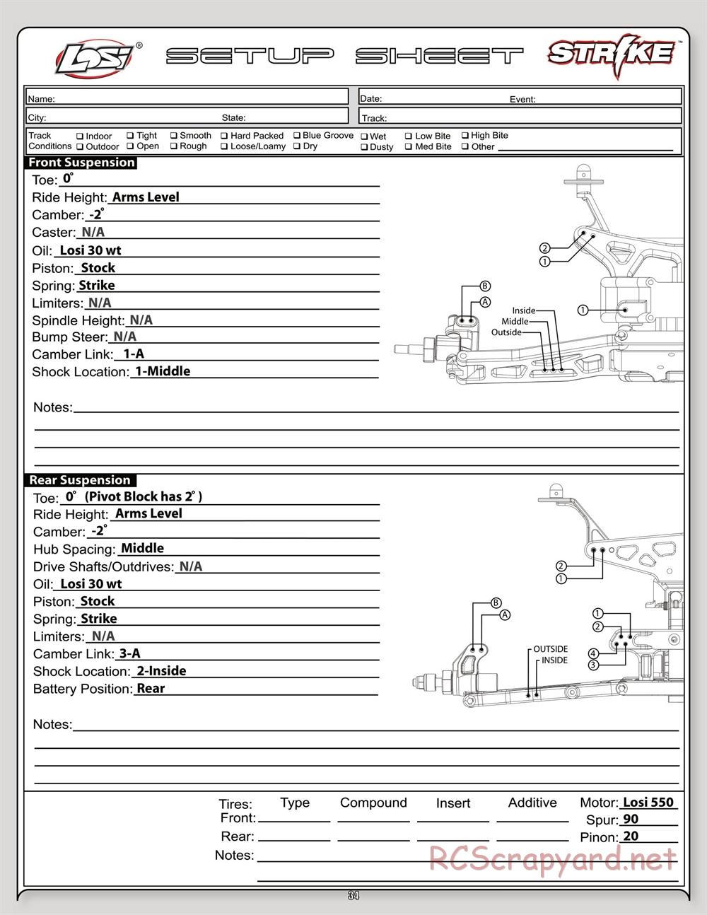 Team Losi - Strike - Manual - Page 34
