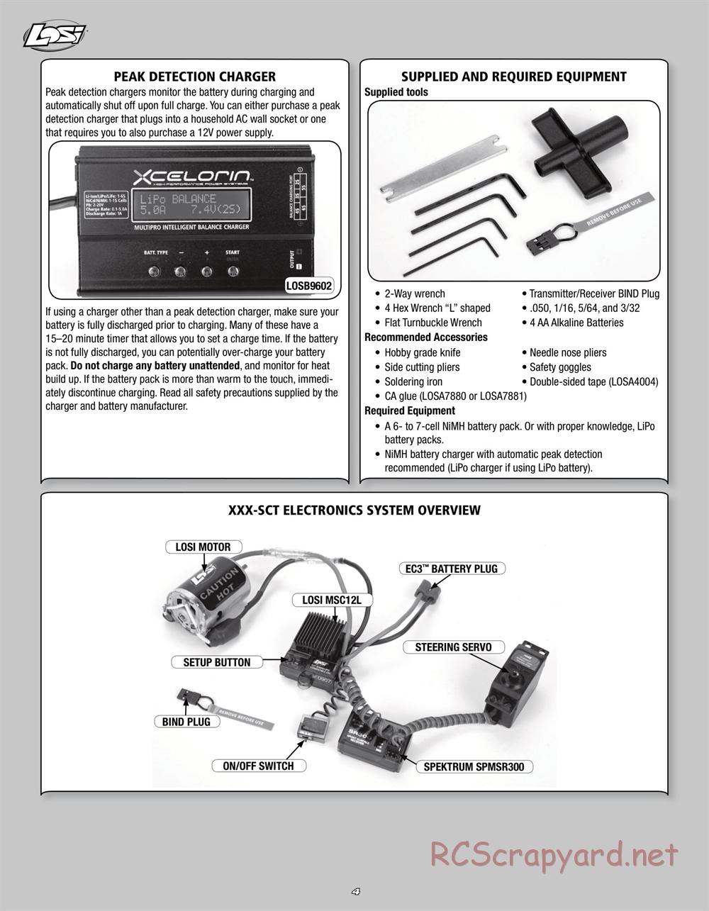 Team Losi - Rockstar XXX-SCT - Manual - Page 4