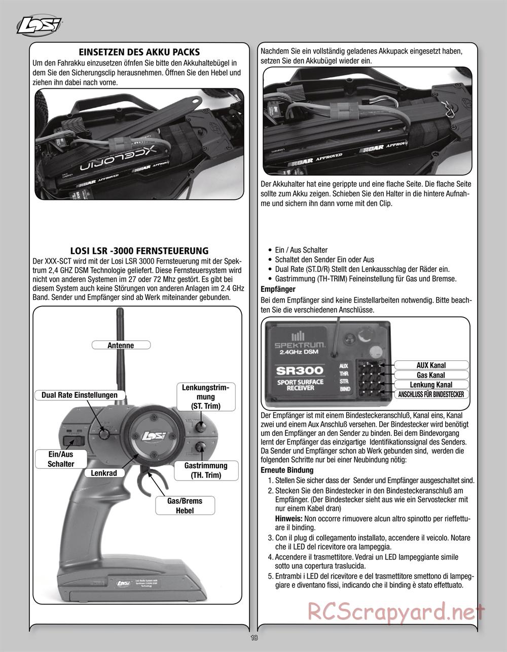 Team Losi - Rockstar XXX-SCT - Manual - Page 18