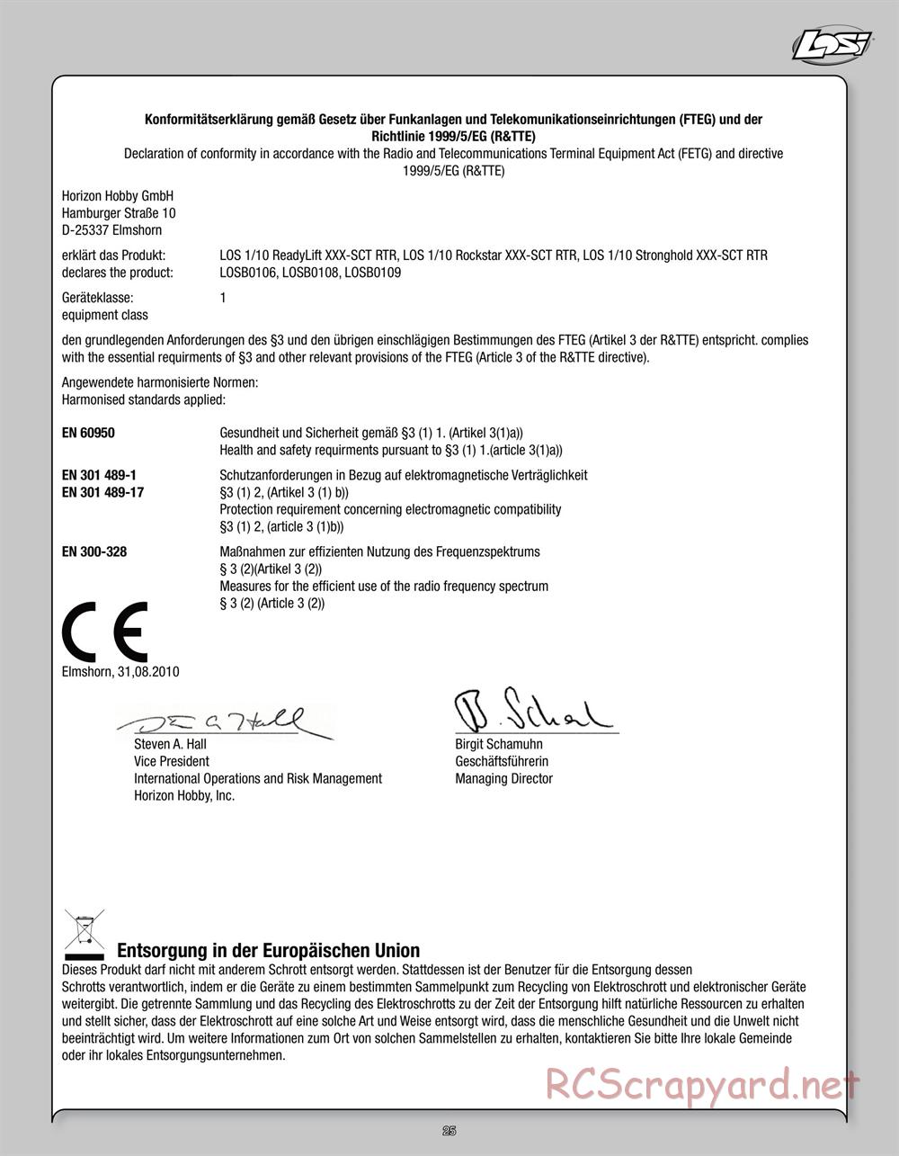 Team Losi - Rockstar XXX-SCT - Manual - Page 25