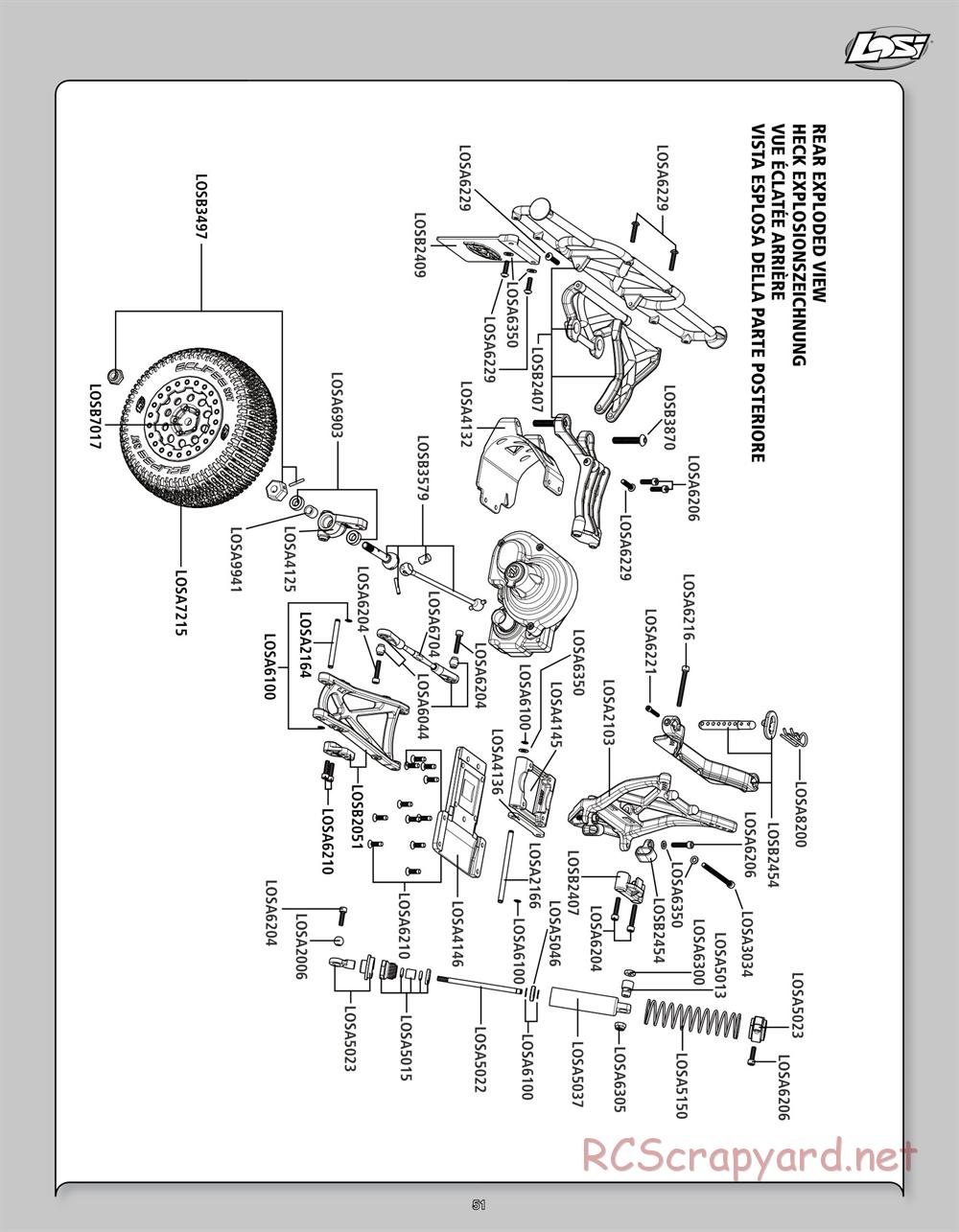 Team Losi - Rockstar XXX-SCT - Manual - Page 51