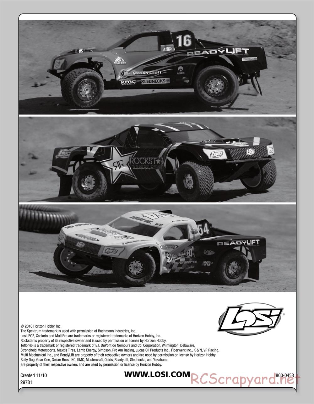 Team Losi - Rockstar XXX-SCT - Manual - Page 56
