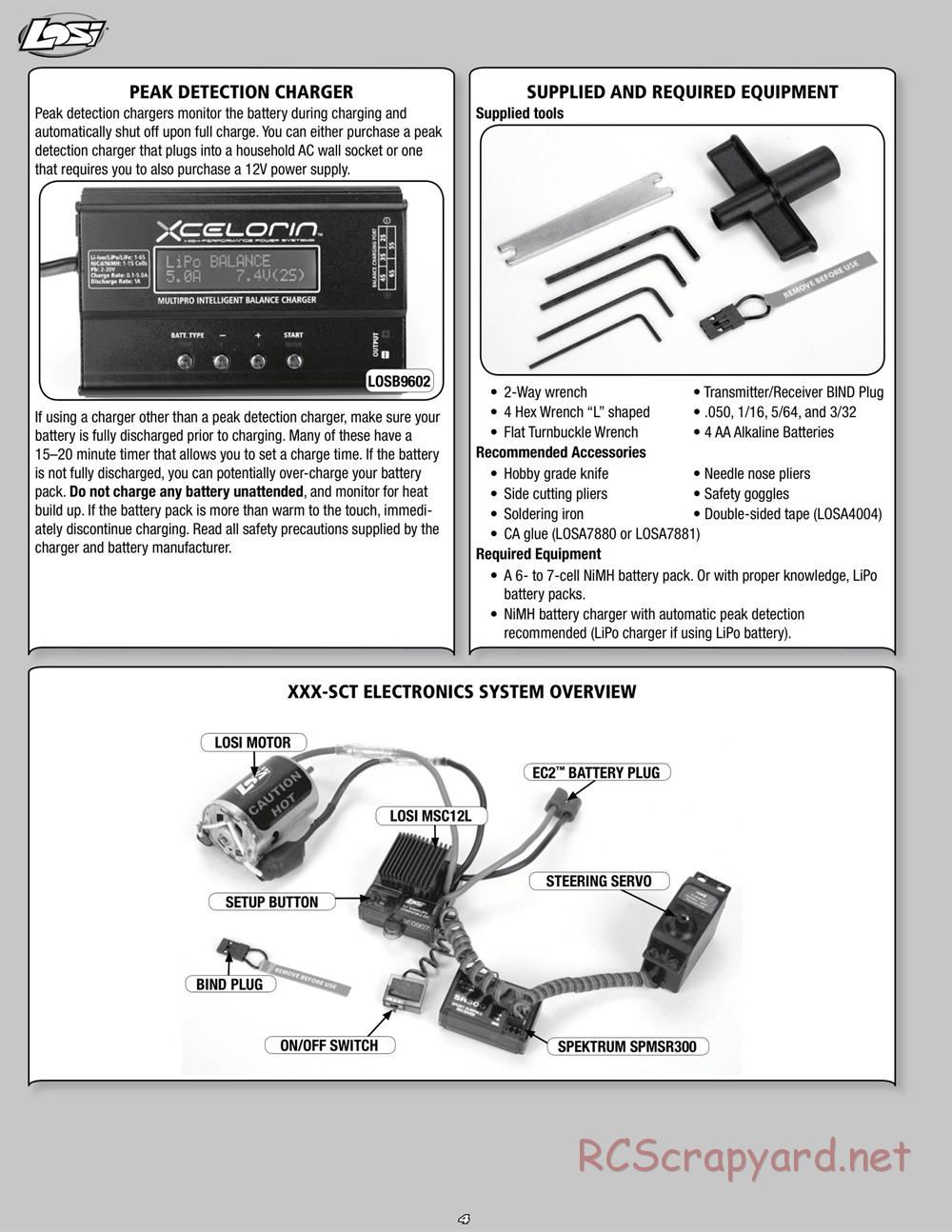 Team Losi - ReadyLift XXX-SCT - Manual - Page 4