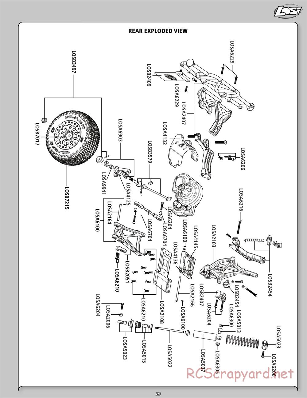 Team Losi - ReadyLift XXX-SCT - Manual - Page 15