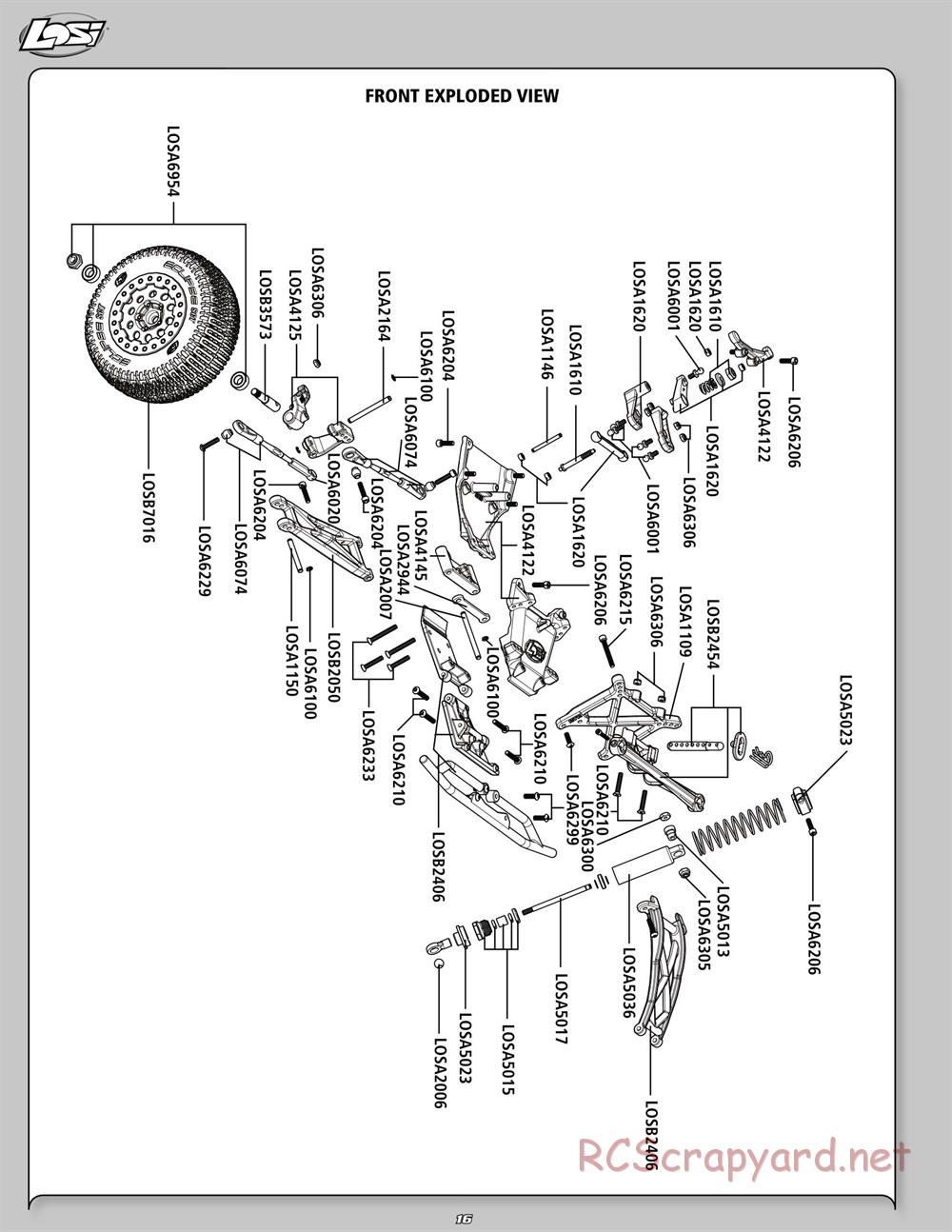 Team Losi - ReadyLift XXX-SCT - Manual - Page 16