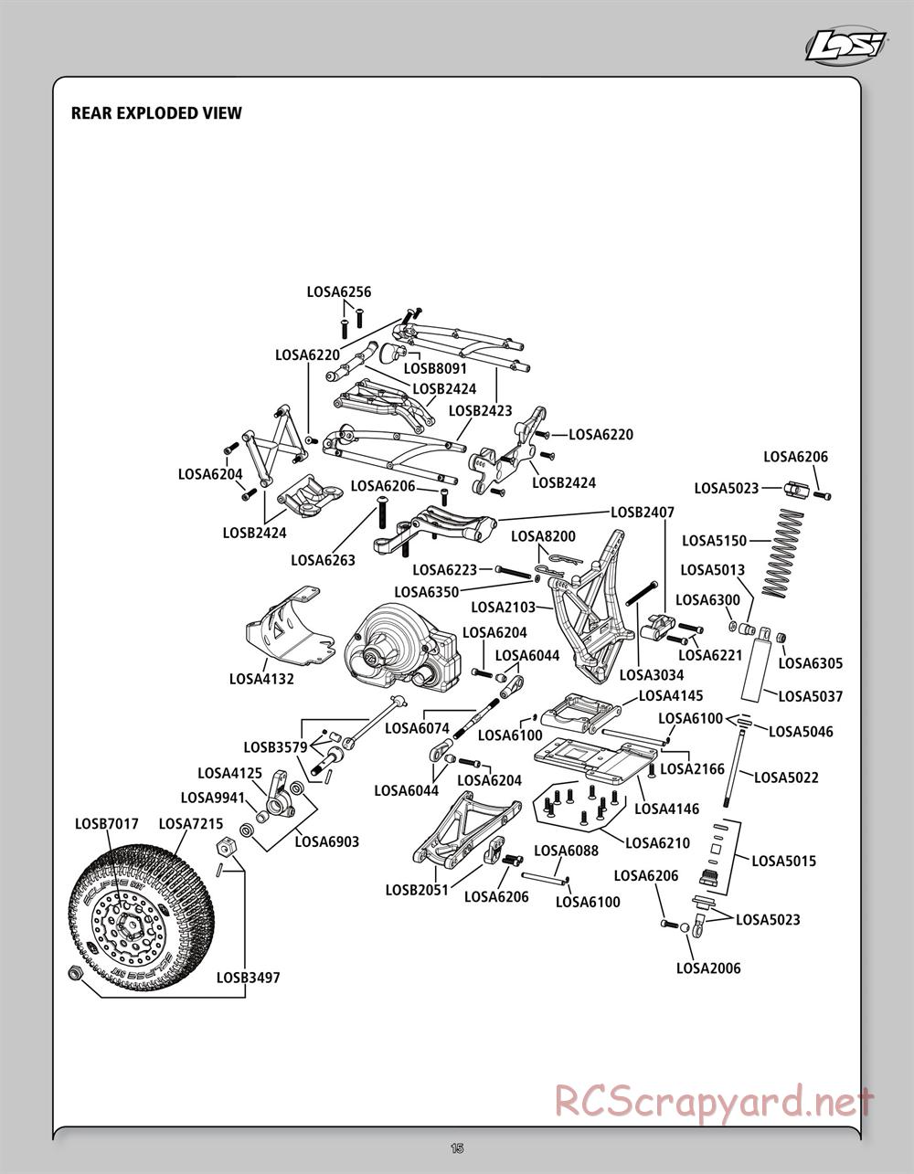 Team Losi - XXX SCB - Manual - Page 15