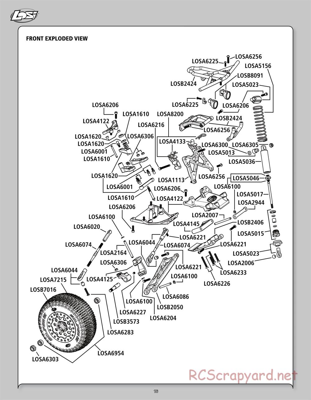 Team Losi - XXX SCB - Manual - Page 16