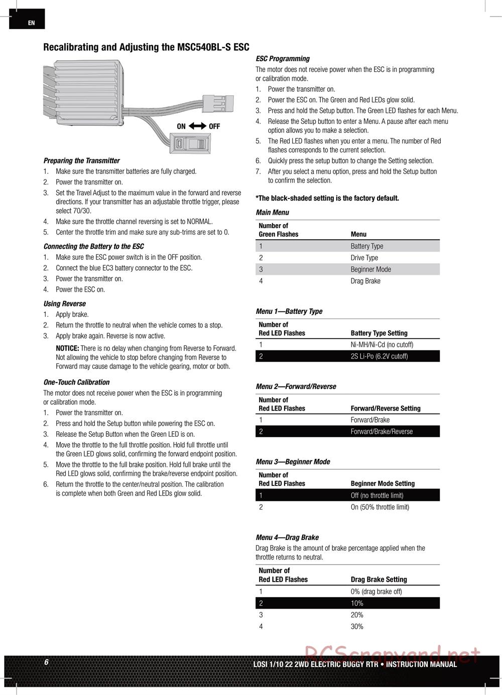 Team Losi - TLR 22 TwentyTwo - Manual - Page 6