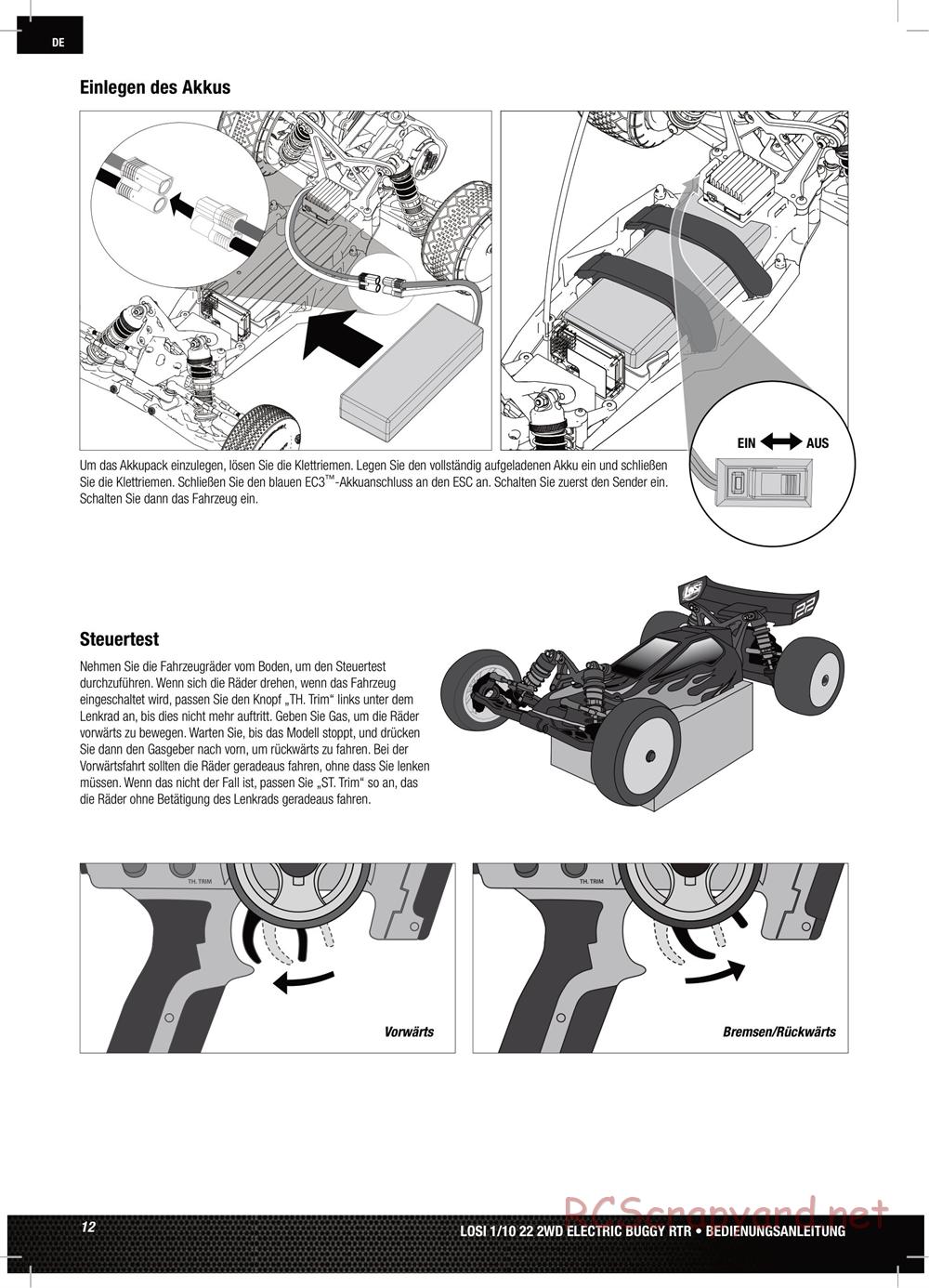 Team Losi - TLR 22 TwentyTwo - Manual - Page 12