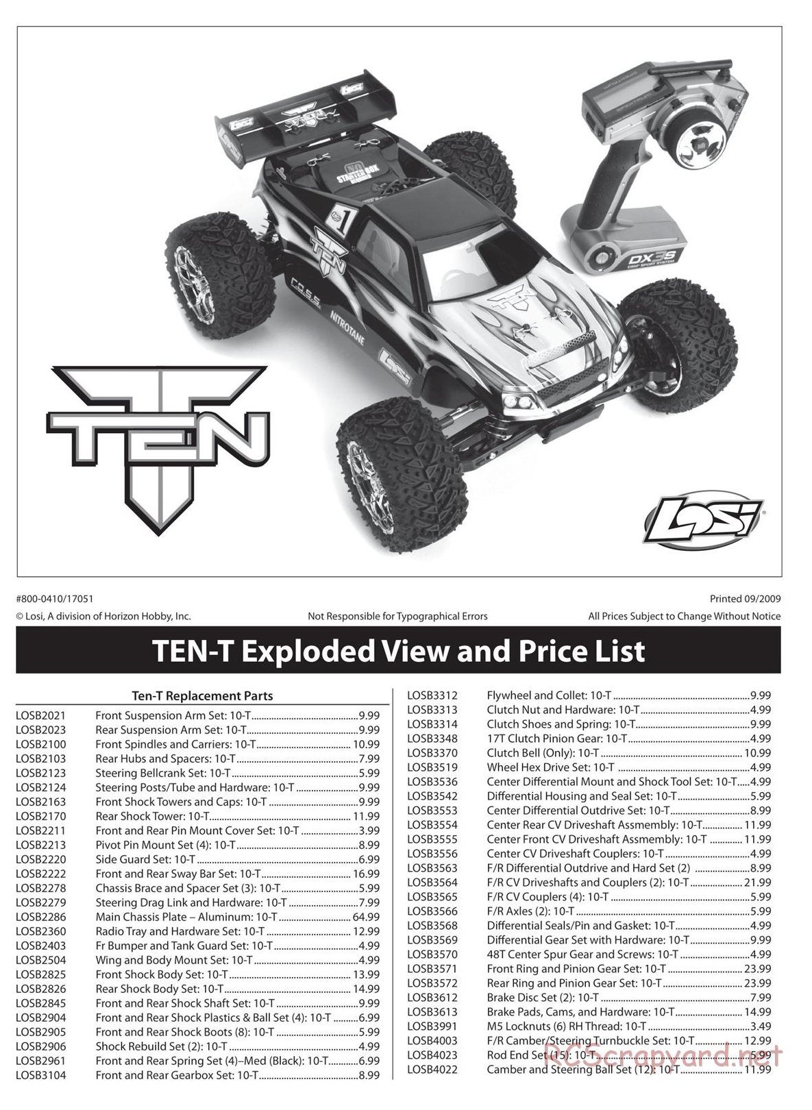 Team Losi - Ten-T - Manual - Page 1