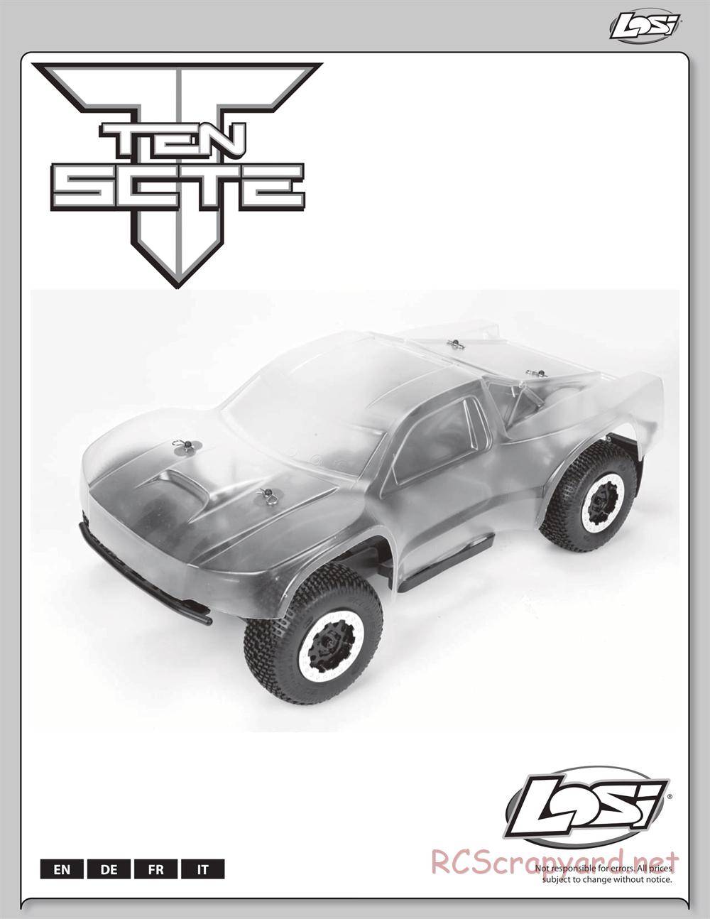 Team Losi - Ten-SCTE - Manual - Page 1