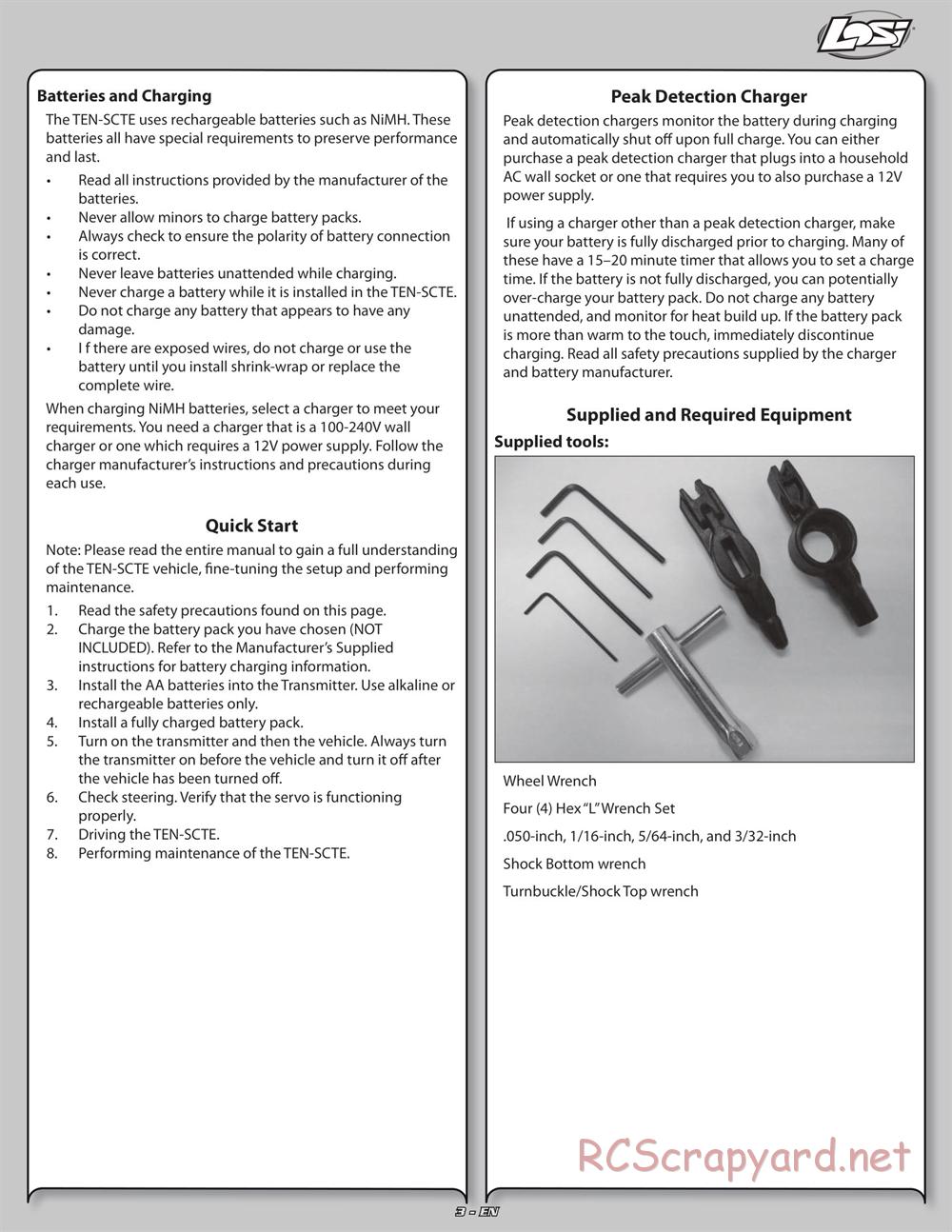 Team Losi - Ten-SCTE - Manual - Page 3