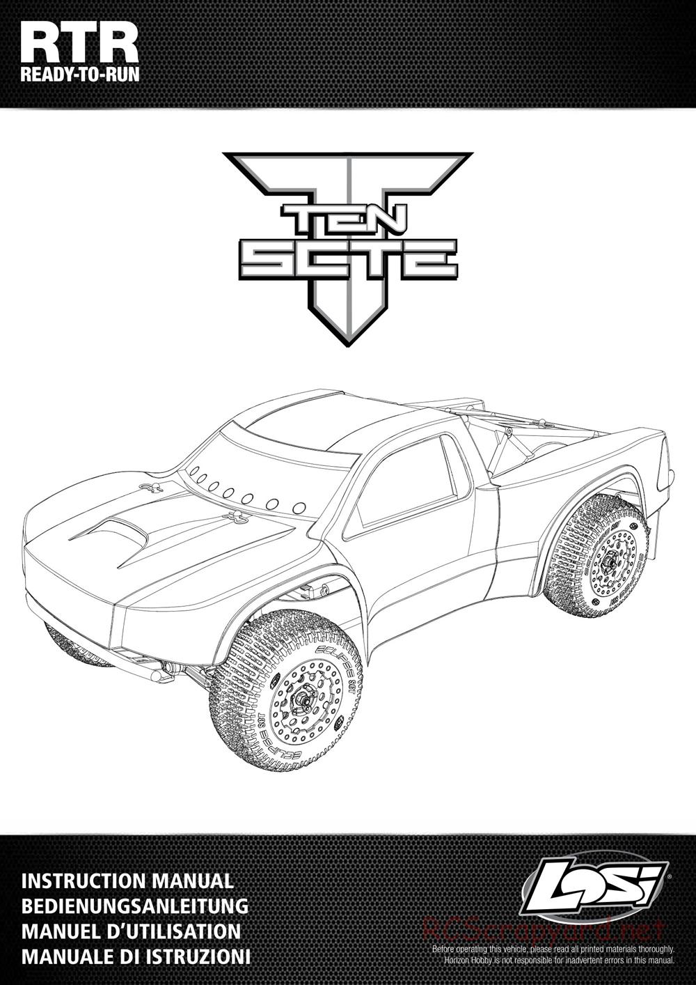 Team Losi - Ten SCTE - Manual - Page 1