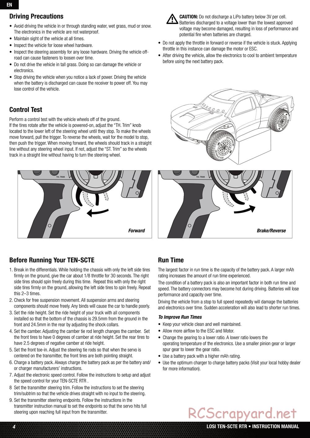 Team Losi - Ten SCTE - Manual - Page 4