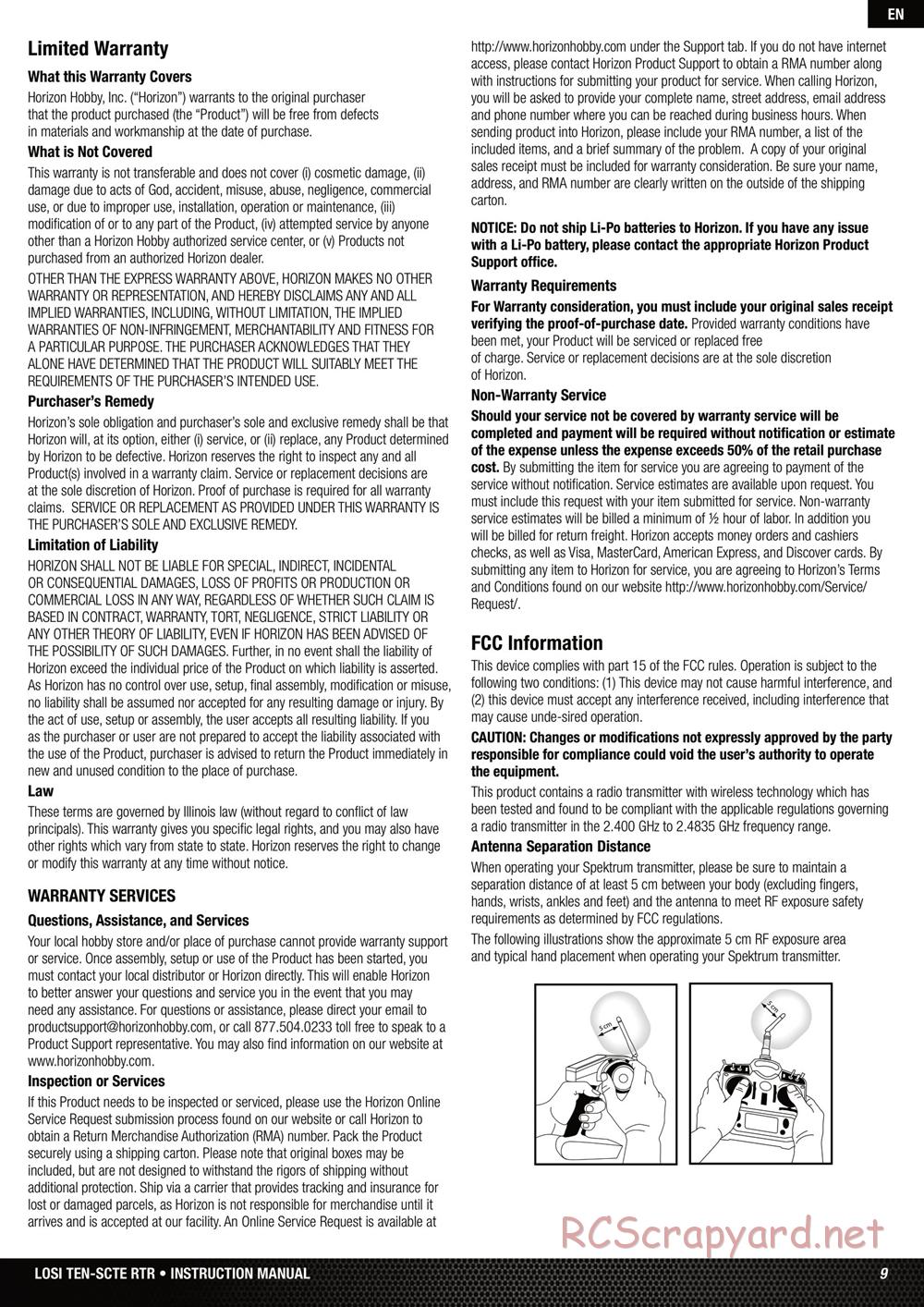 Team Losi - Ten SCTE - Manual - Page 9