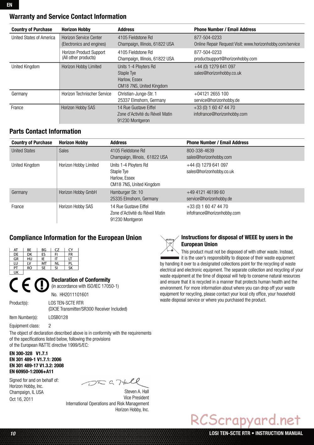 Team Losi - Ten SCTE - Manual - Page 10