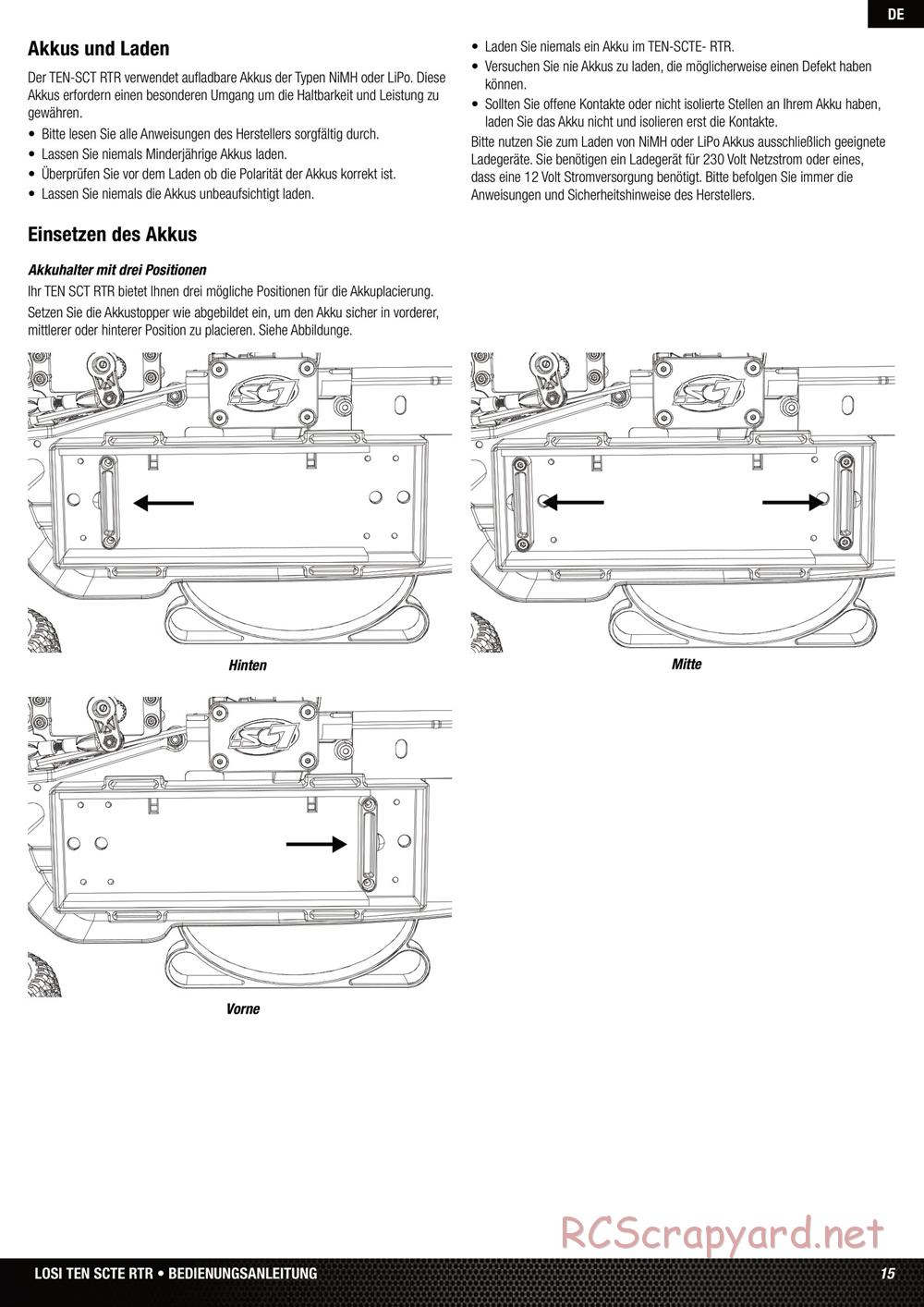 Team Losi - Ten SCTE - Manual - Page 15