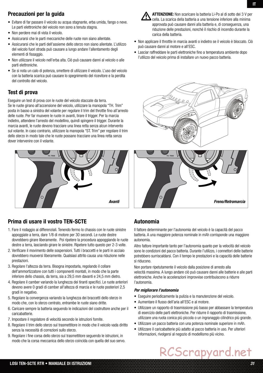 Team Losi - Ten SCTE - Manual - Page 31