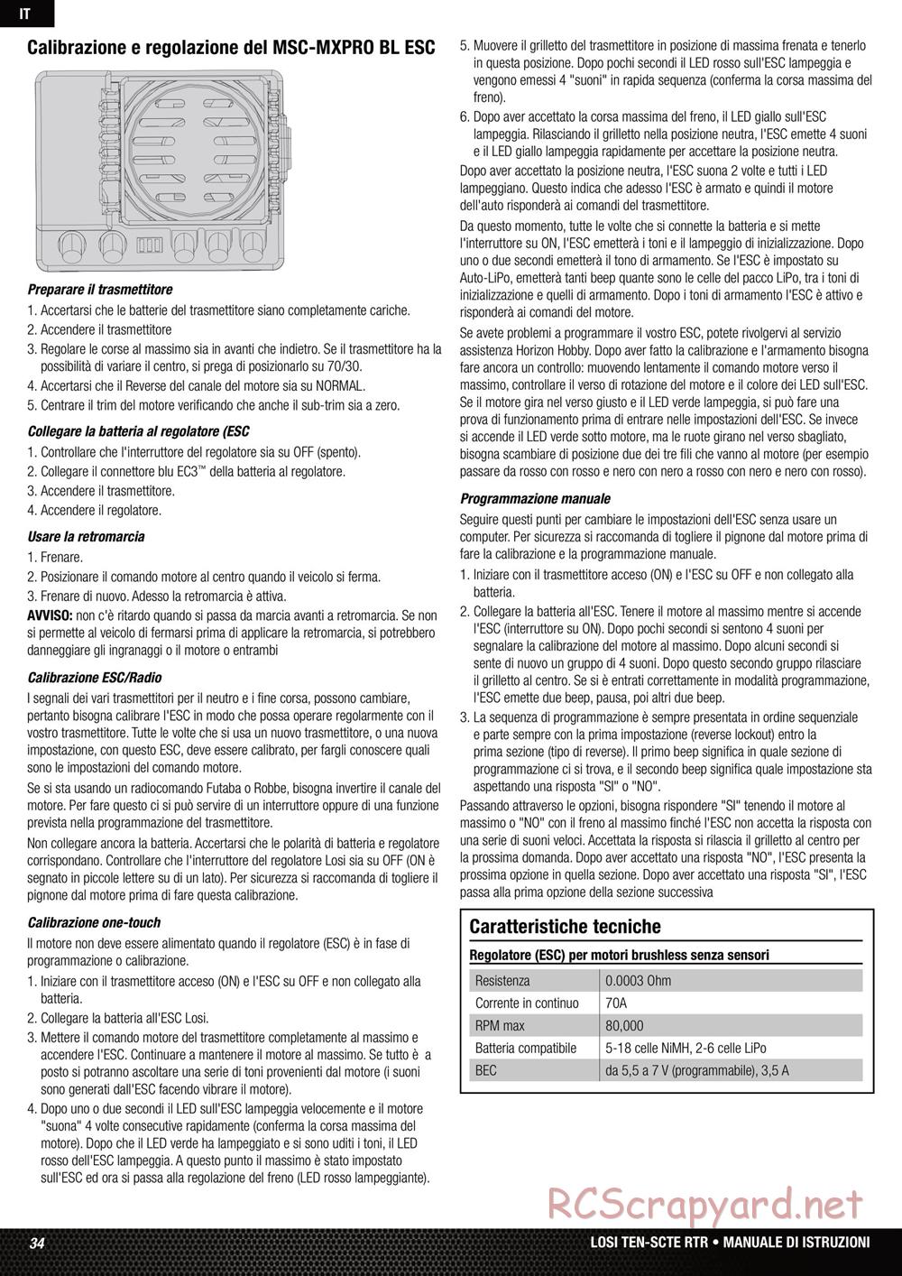 Team Losi - Ten SCTE - Manual - Page 34