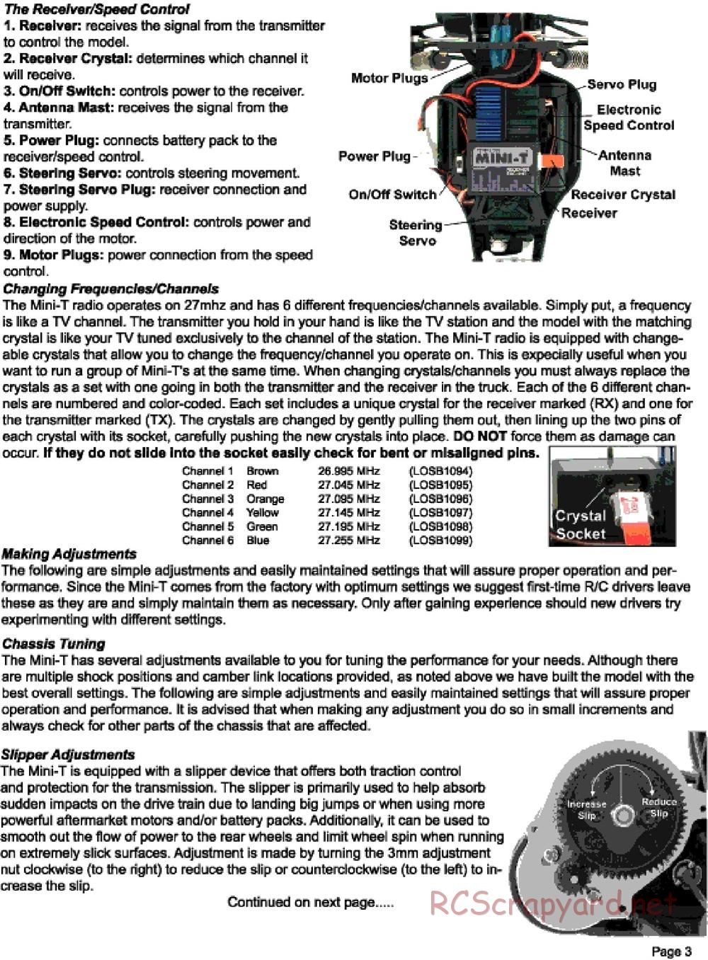 Team Losi - Mini-T - Manual - Page 3