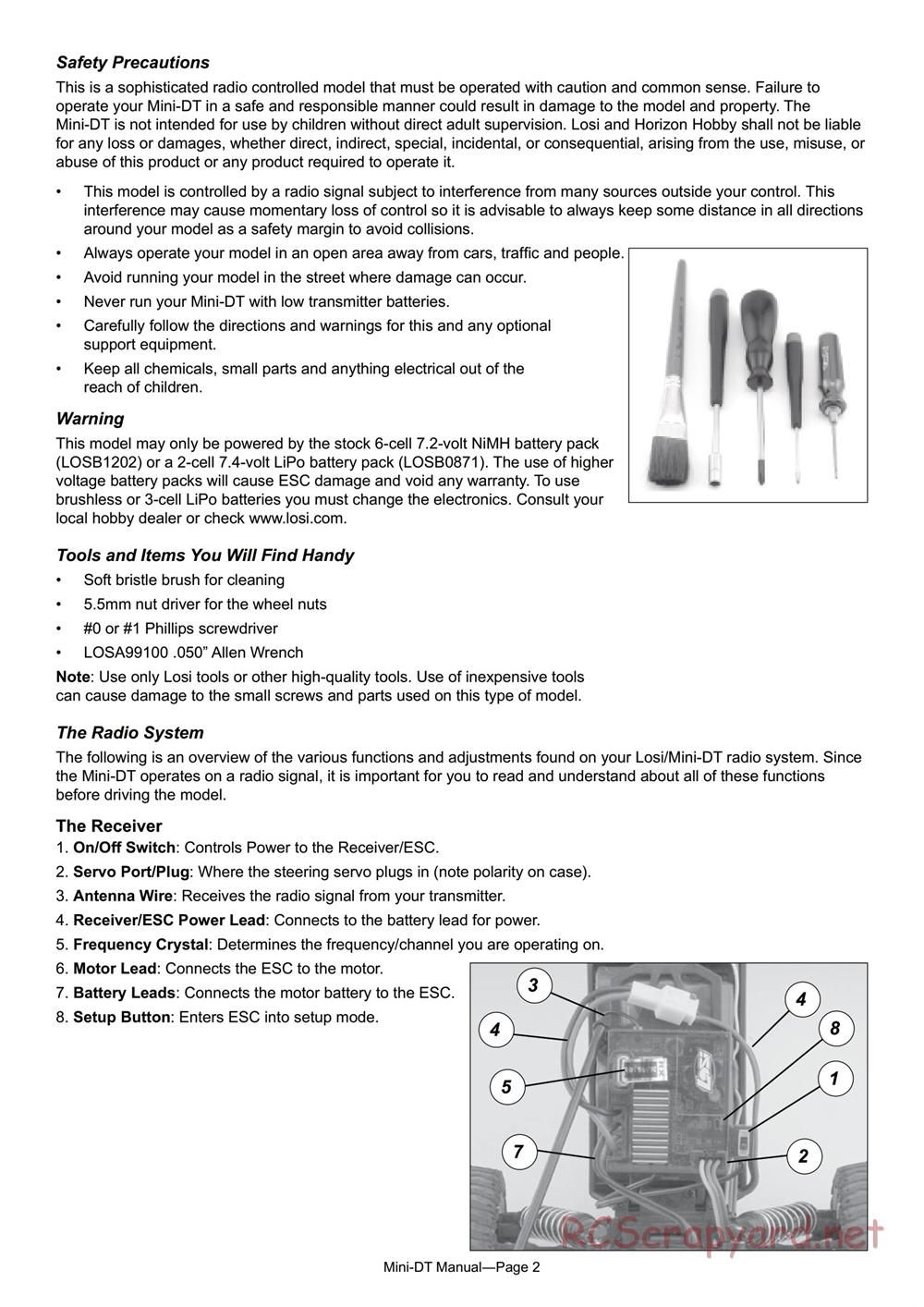 Team Losi - Mini Desert Truck - Manual - Page 2