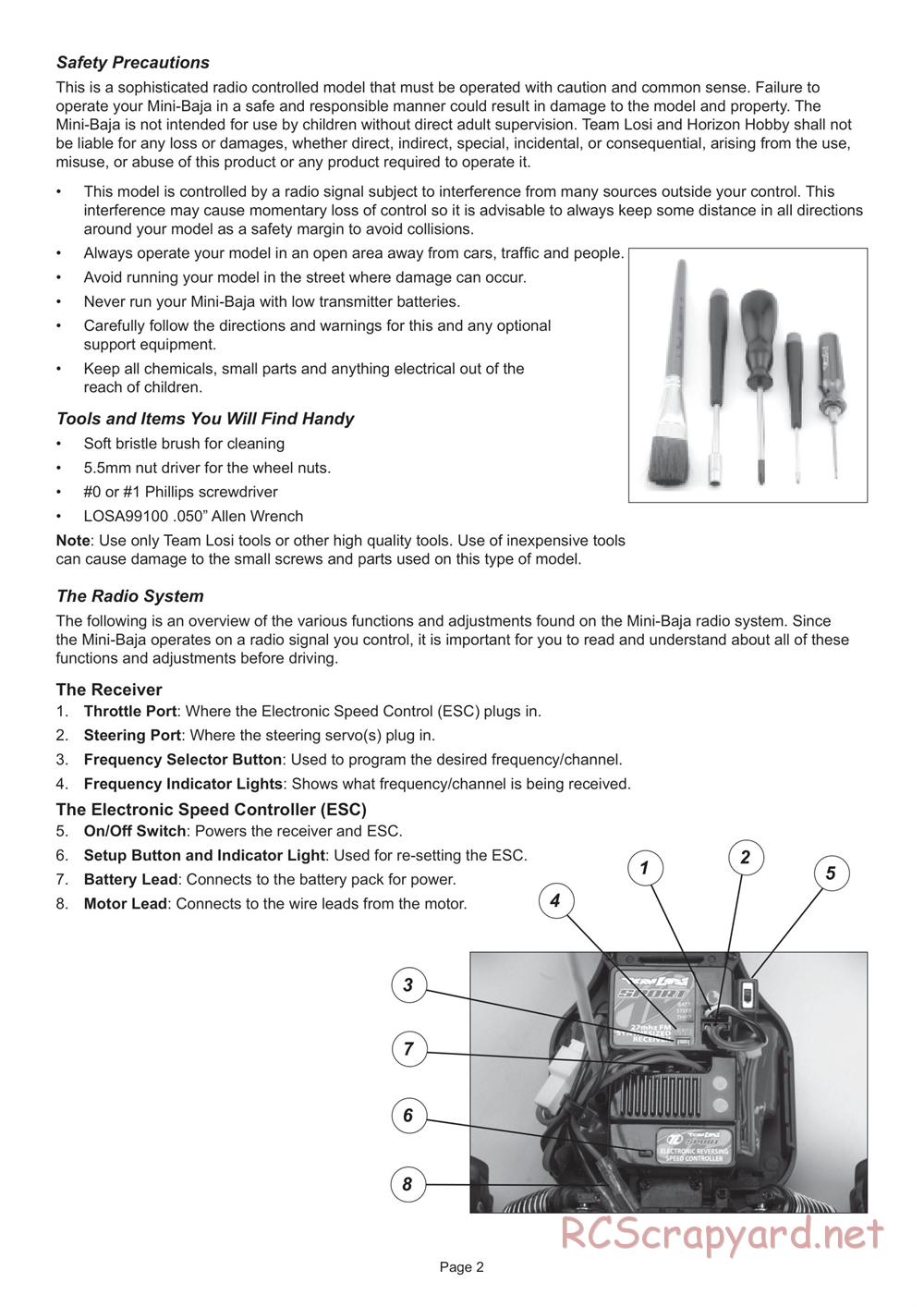 Team Losi - Mini-Baja - Manual - Page 2