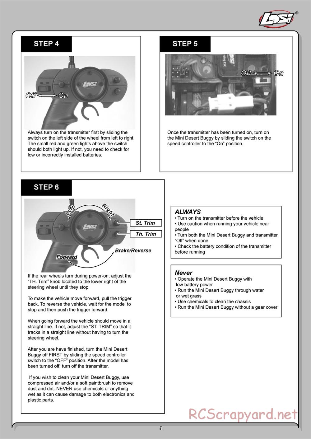 Team Losi - Mini Desert Buggy - Manual - Page 4