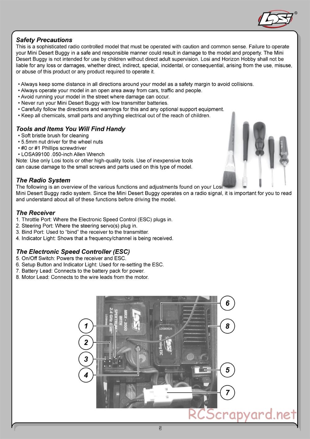 Team Losi - Mini Desert Buggy - Manual - Page 5