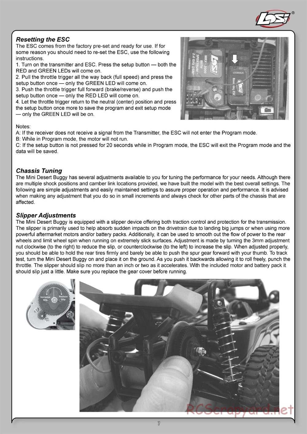 Team Losi - Mini Desert Buggy - Manual - Page 7