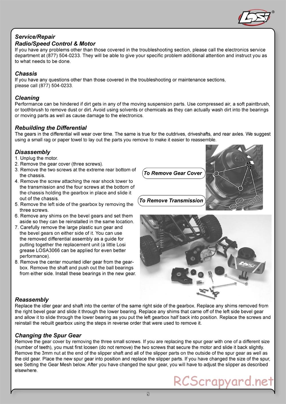 Team Losi - Mini Desert Buggy - Manual - Page 9