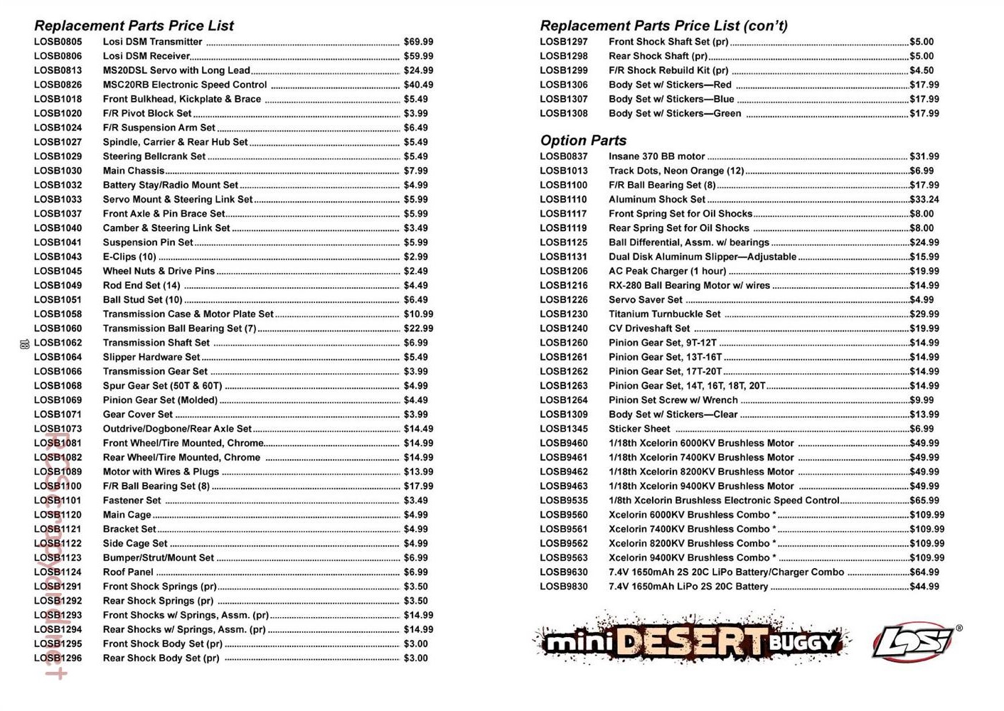 Team Losi - Mini Desert Buggy - Manual - Page 18