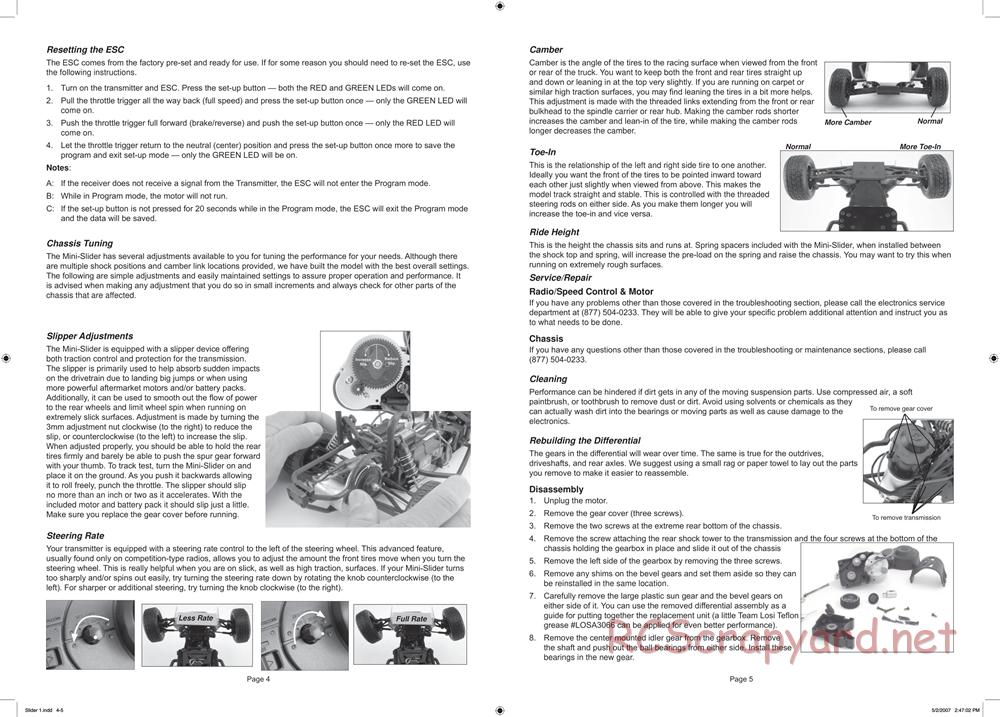 Team Losi - Mini-Slider - Manual - Page 3