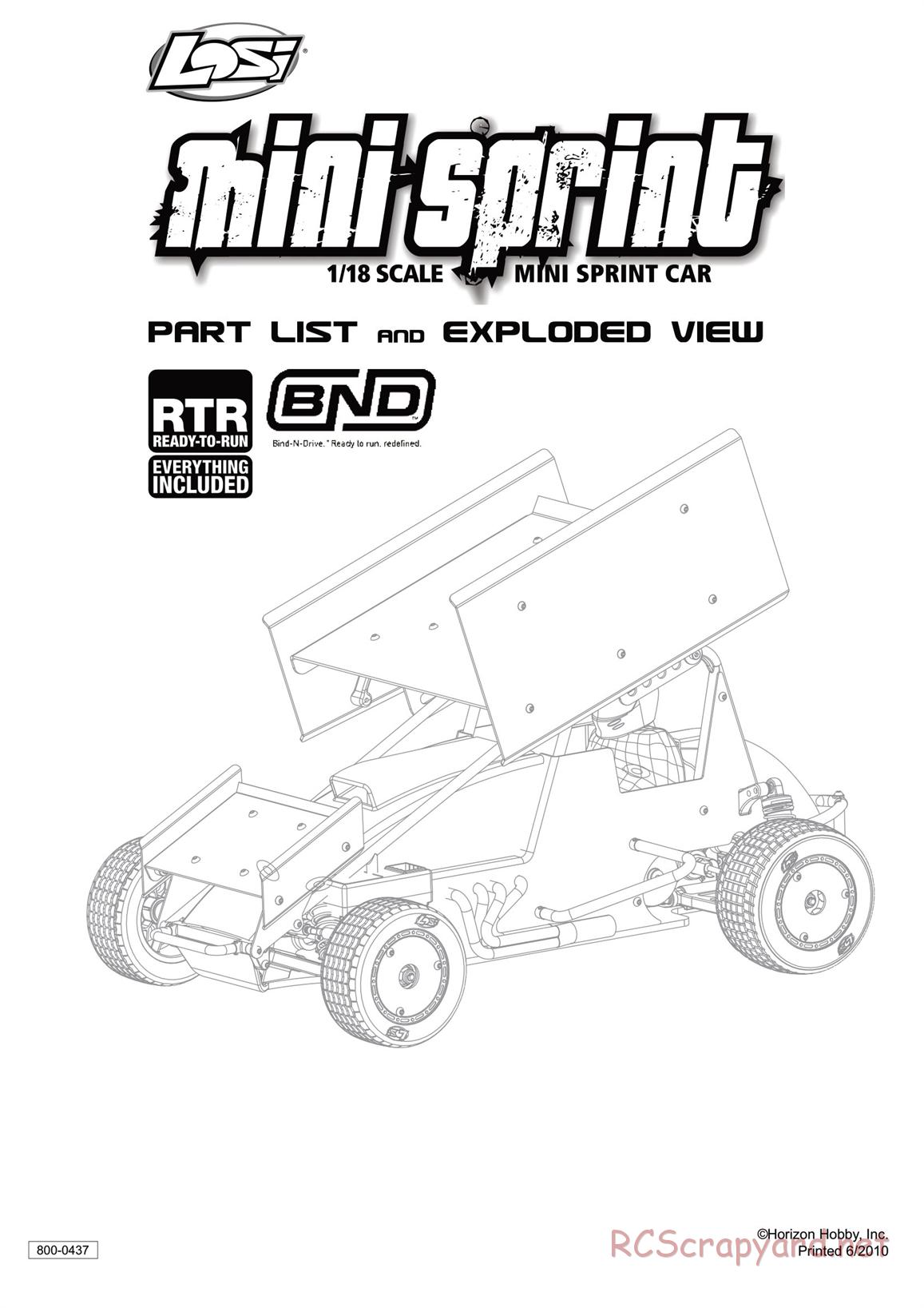 Team Losi - Mini Sprint - Manual - Page 1