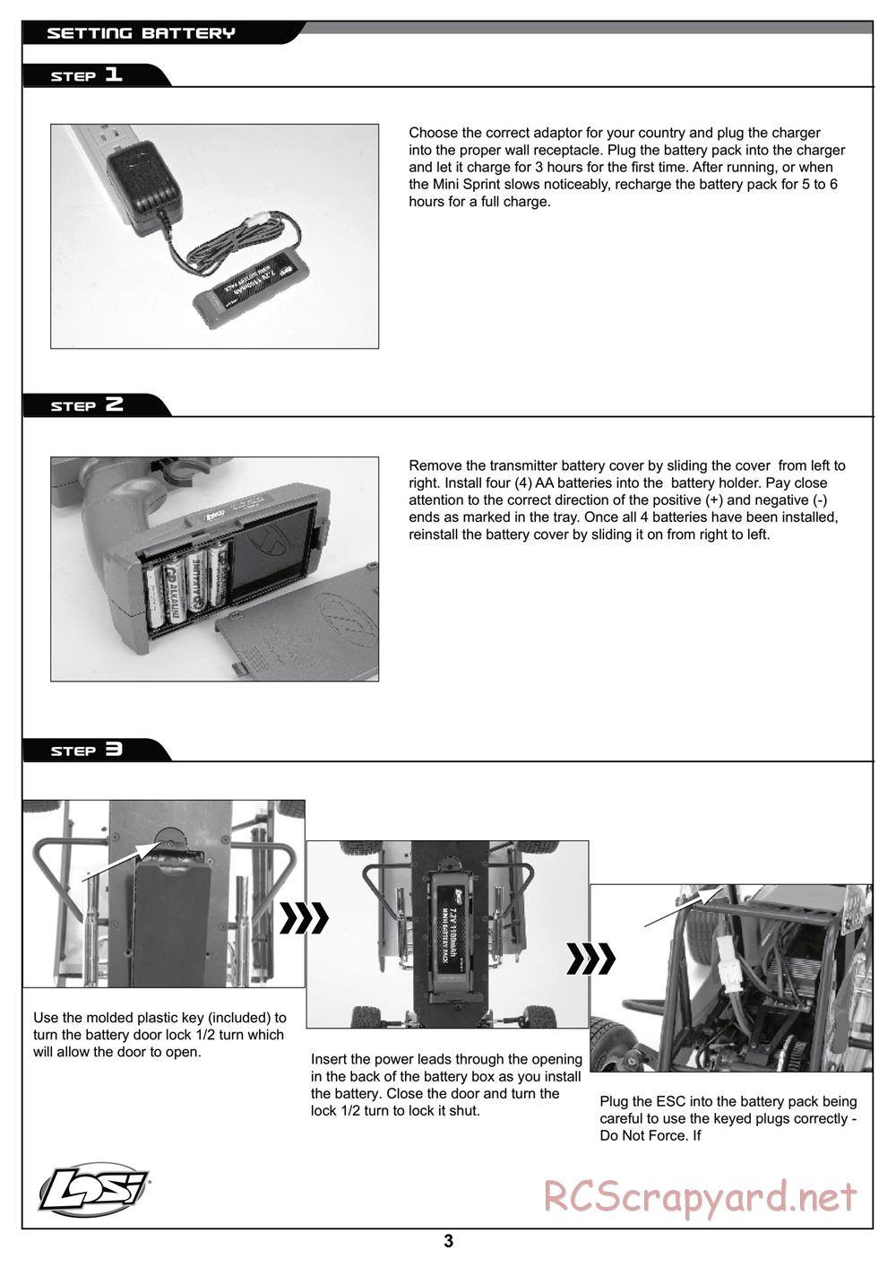 Team Losi - Mini Sprint - Manual - Page 3