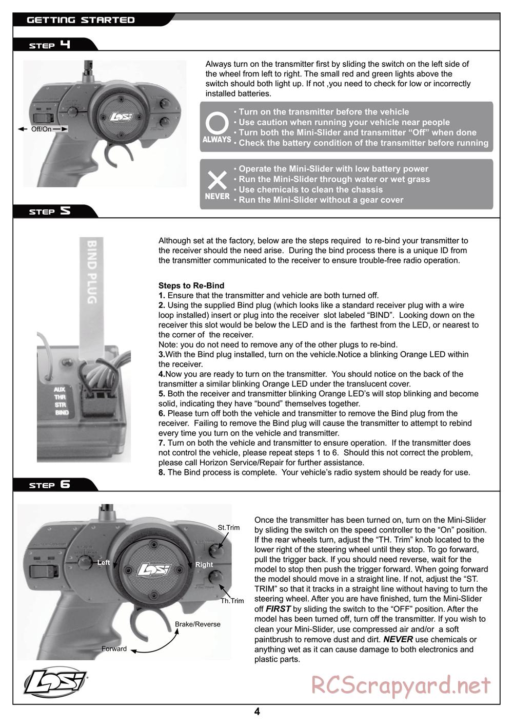 Team Losi - Mini Sprint - Manual - Page 4