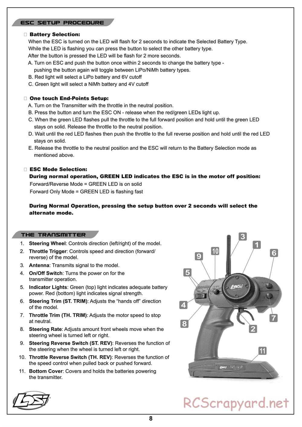 Team Losi - Mini Sprint - Manual - Page 8