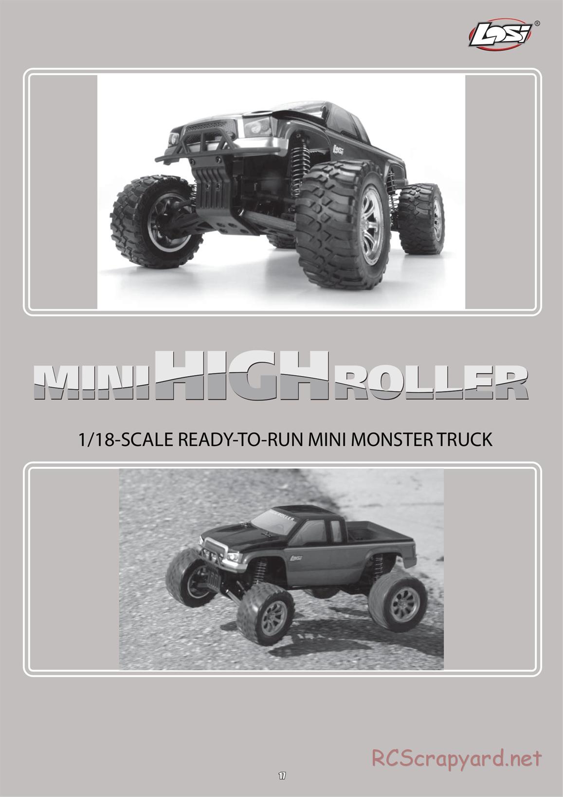 Team Losi - Mini High-Roller - Manual - Page 1