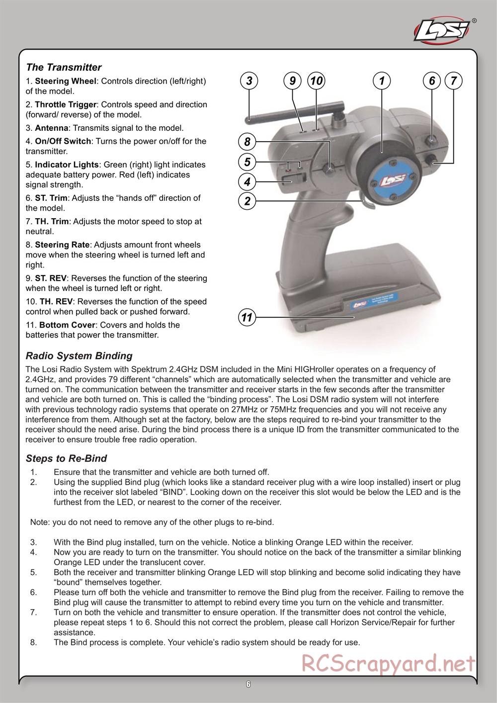 Team Losi - Mini High-Roller - Manual - Page 6