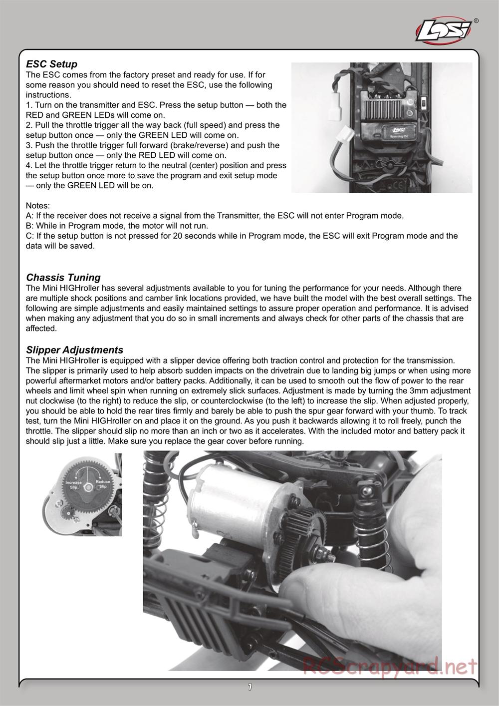 Team Losi - Mini High-Roller - Manual - Page 7