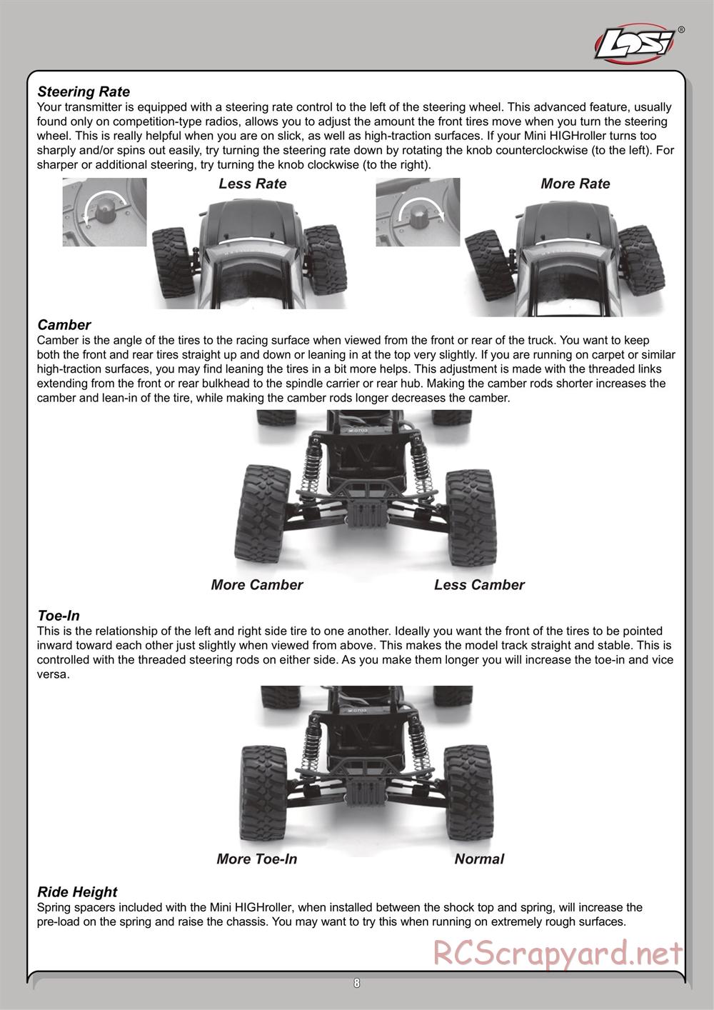 Team Losi - Mini High-Roller - Manual - Page 8